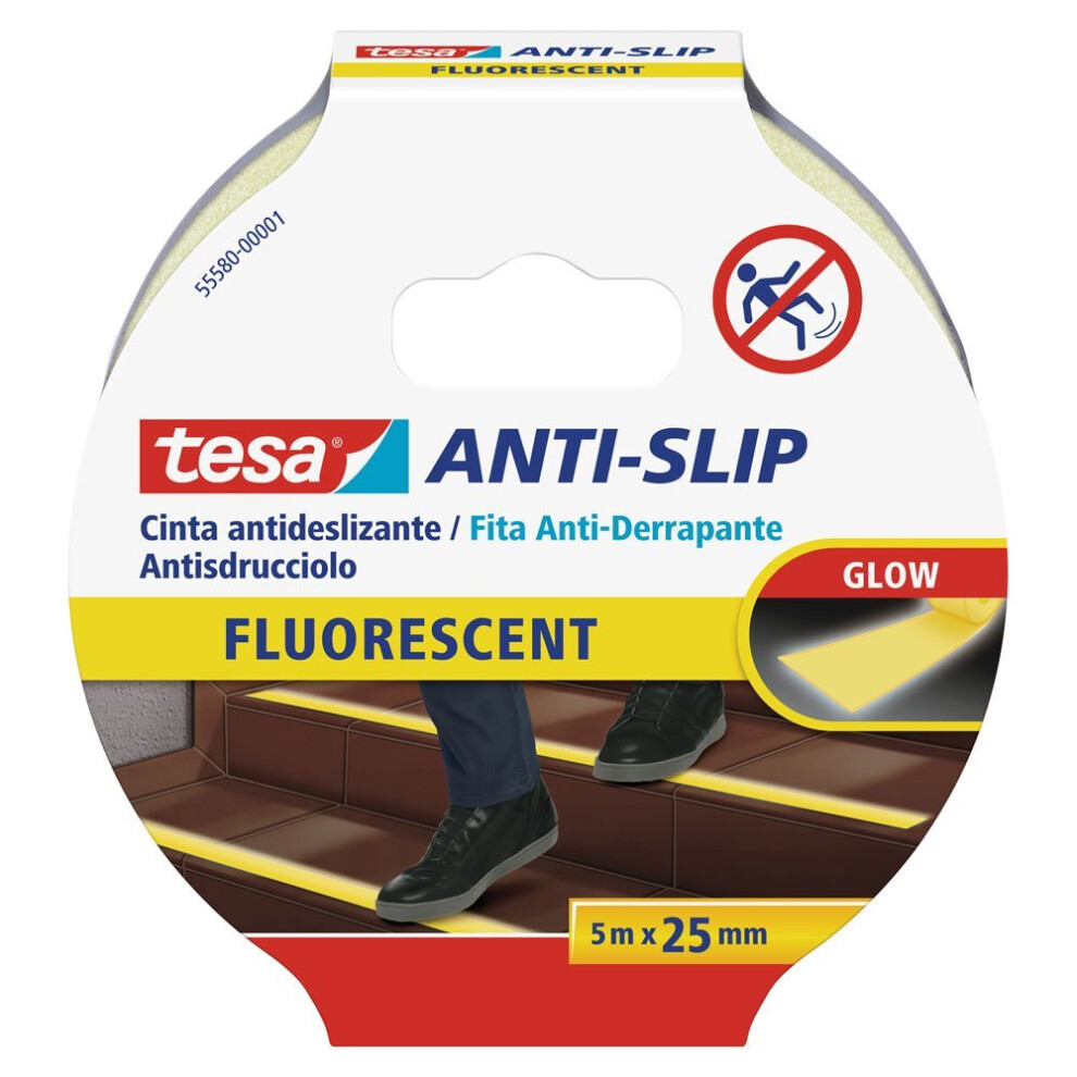 Tesa 55587-00004-00 Anti-Slip Tape 5 M : 25 Mm Fluorescent 4051709981240