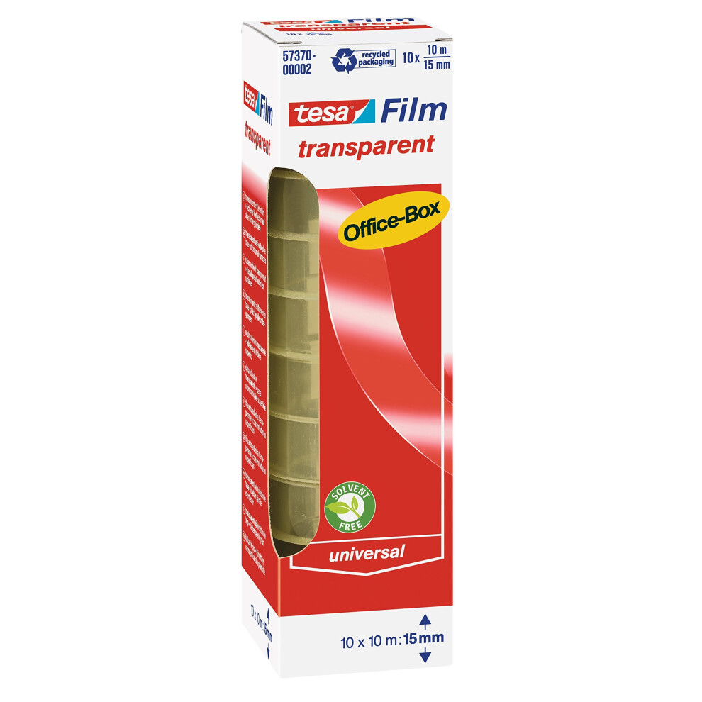 Tesa Transparent Tape 10 M X 15 Mm 10 Rolls 4042448035950