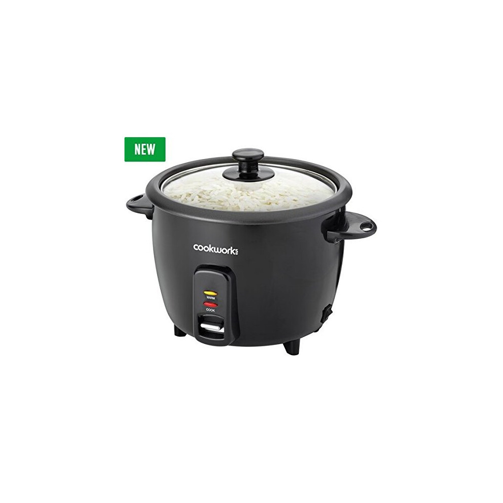 Cookworks 1.5L Rice 500 Watts Cooker - Black