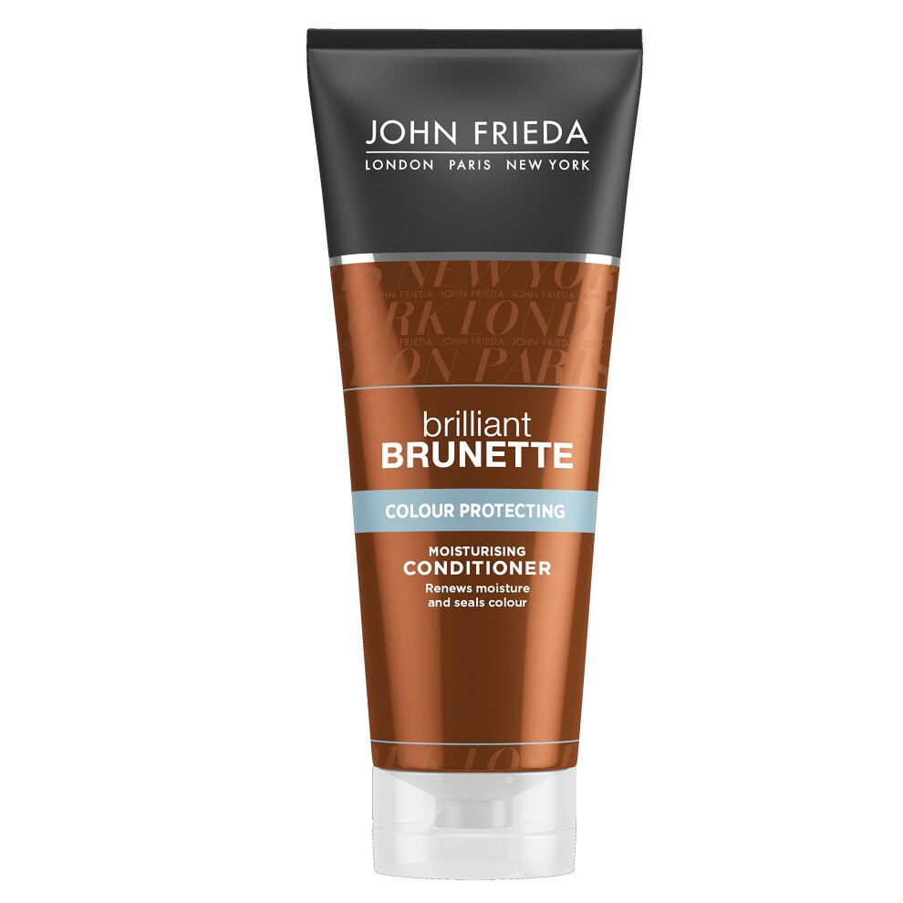 John Frieda Brilliant Brunette Colour Protecting Moisturising Conditioner for Brown Hair, 250 ml