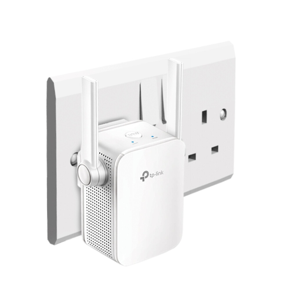 TP-Link TL-WA855RE V2 N300 Universal Range Extender, Broadband/Wi-Fi Extender, Wi-Fi Booster/Hotspot with 1 Ethernet Port and 2 External Antennas,...