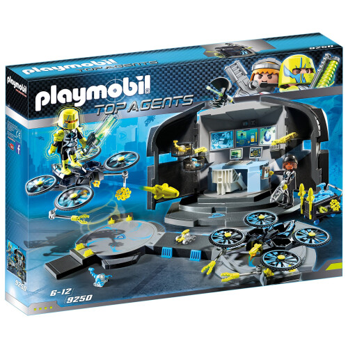 PLAYMOBIL Playmobil 9250 Top Agents Dr. Drone's Command Base Toy Set