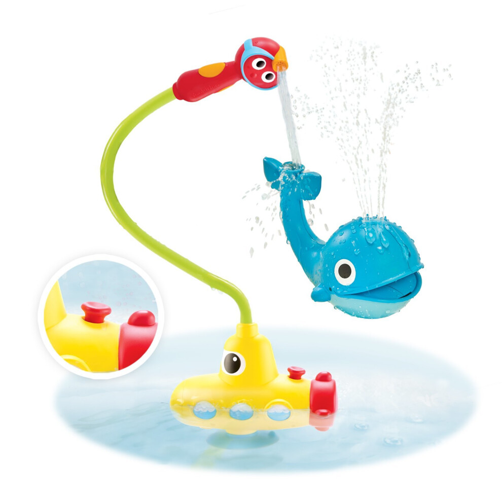 Yookidoo Bath Toy Whale Spray Submarine With A Water Pumping System Best Shower Toy For Babies and Toddlers