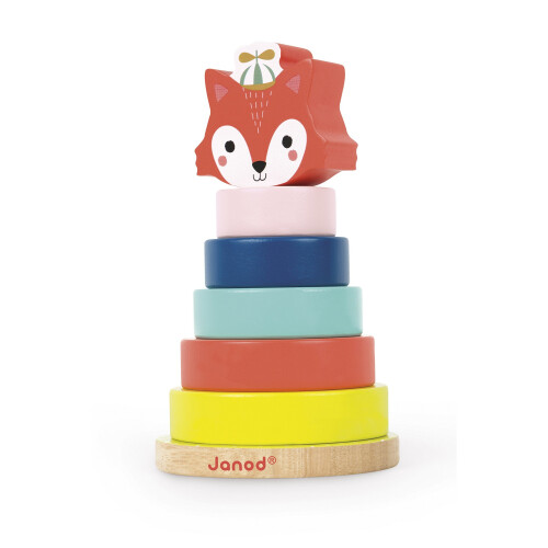 Janod Janod Baby Forest Fox Wood Stacker - Etΰ 1+ - J08014 1