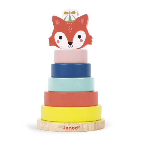 Janod Janod Jura Toys J08014 Baby Forest Fox Stacker