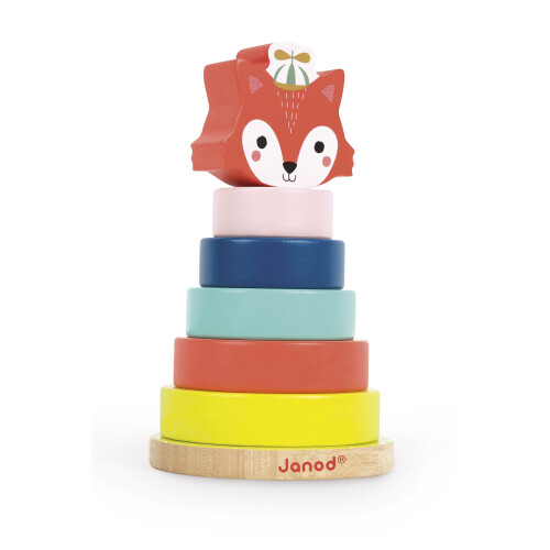 Janod Janod Baby Forest Fox Wood Stacker - Etΰ 1+ - J08014 2