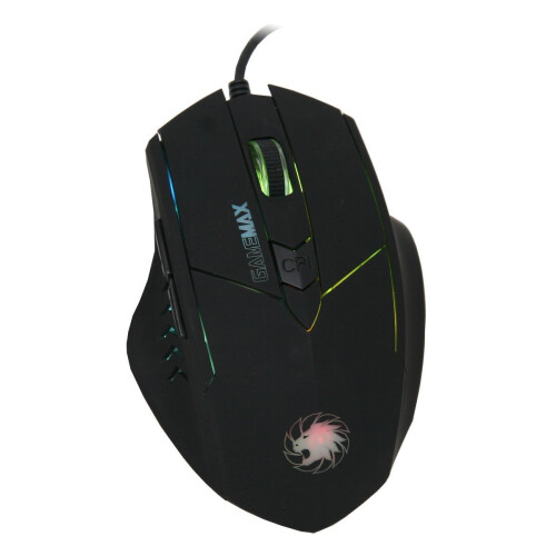 Game Max Tornado Gaming Mouse - Black (GMM-TORNADO) - 6-Button Optical, 800-2000 DPI, Ergonomic Anti-Sweat Design 1