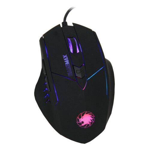 Game Max Tornado Gaming Mouse - Black (GMM-TORNADO) - 6-Button Optical, 800-2000 DPI, Ergonomic Anti-Sweat Design