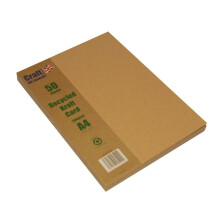 Craft UK 2042 Carte kraft A4 - marron (paquet de 50 feuilles)