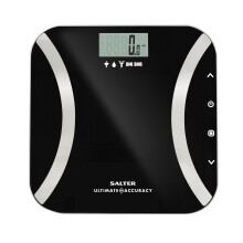 Salter Ultimate Accuracy Digital Analyser Scales - Measure 50g Increments, Step-On Instant Reading of Weight, Body Fat, Water, Lean Mass, BMI, BMR...