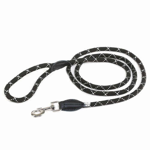 Julius-K9, 20200-IDC, IDC String Leash, 12 mm x 2 m, Fluorescent Black