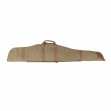 Tourbon Hunting 16oz Canvas Leather Trim Soft Padded Gun Bag Scoped Rifle Slip Case - 52"
