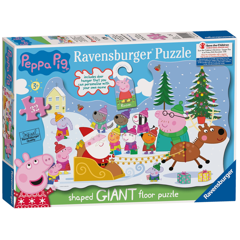 Ravensburger 5534 Peppa Pig Christmas Jigsaw Puzzle with Door Hanger