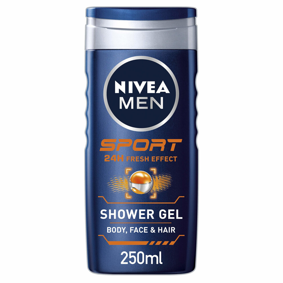 Nivea Men Sport Shower Gel, 250 ml - Pack of 6