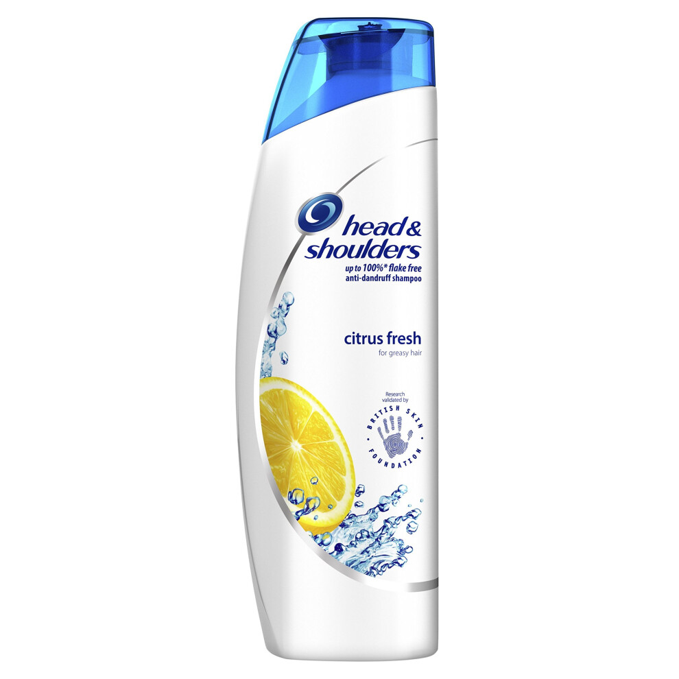Head & Shoulders Citrus Fresh Shampoo for Greasy Hair, 6 x 250 ml ,Pack of 6