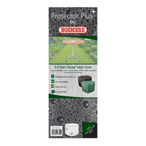 BOSMERE P345 Protector Plus 4 - 6 Seat Circular Table Reversible Cover - Green/Black 1