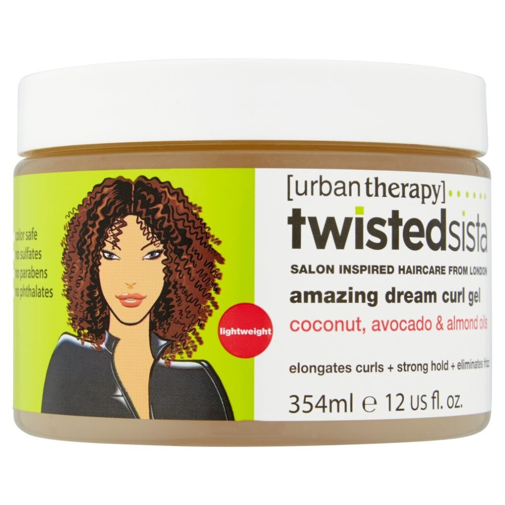 Twisted Sista Amazing Dream Curls Cream Gel with Coconut, Avocado and Almonds Oils, 354 ml