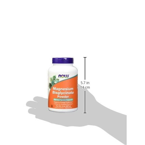 NOW Foods NOW Foods Supplements Magnesium Bisglycinate Powder Enzyme Function* Nervous System Support* 8-Ounce 2