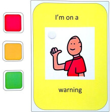 Visual Traffic Light Behaviour Warning Board AAC (Picture Communication Symbols)
