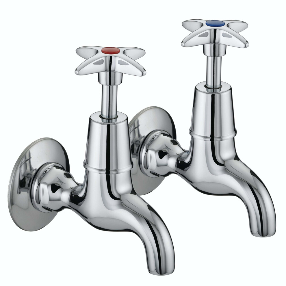 Bristan VAX BIB C 5412 Cross Top Bib Taps - Chrome Plated