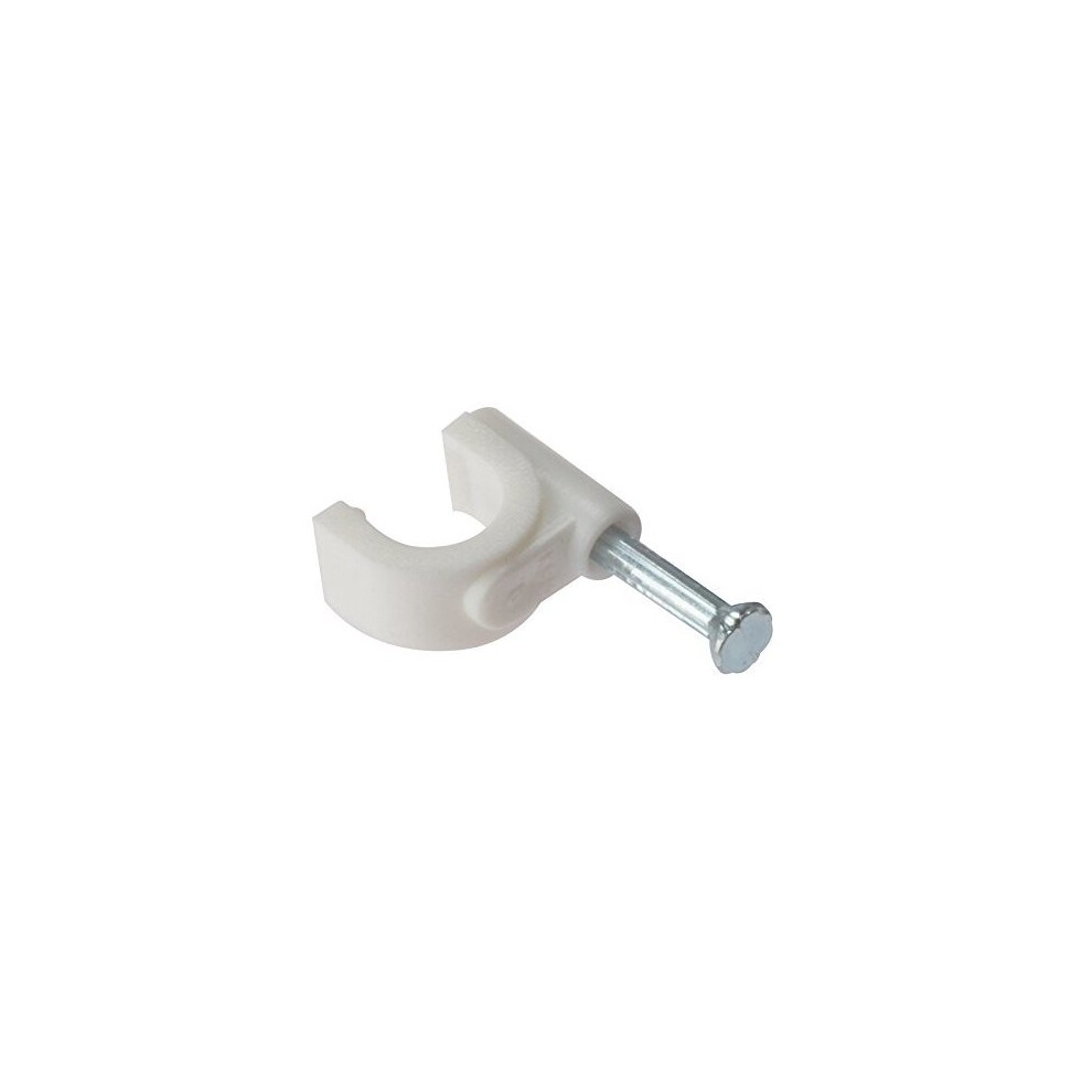 Forgefix Cable Clip Round White 9-11Mm Box 100