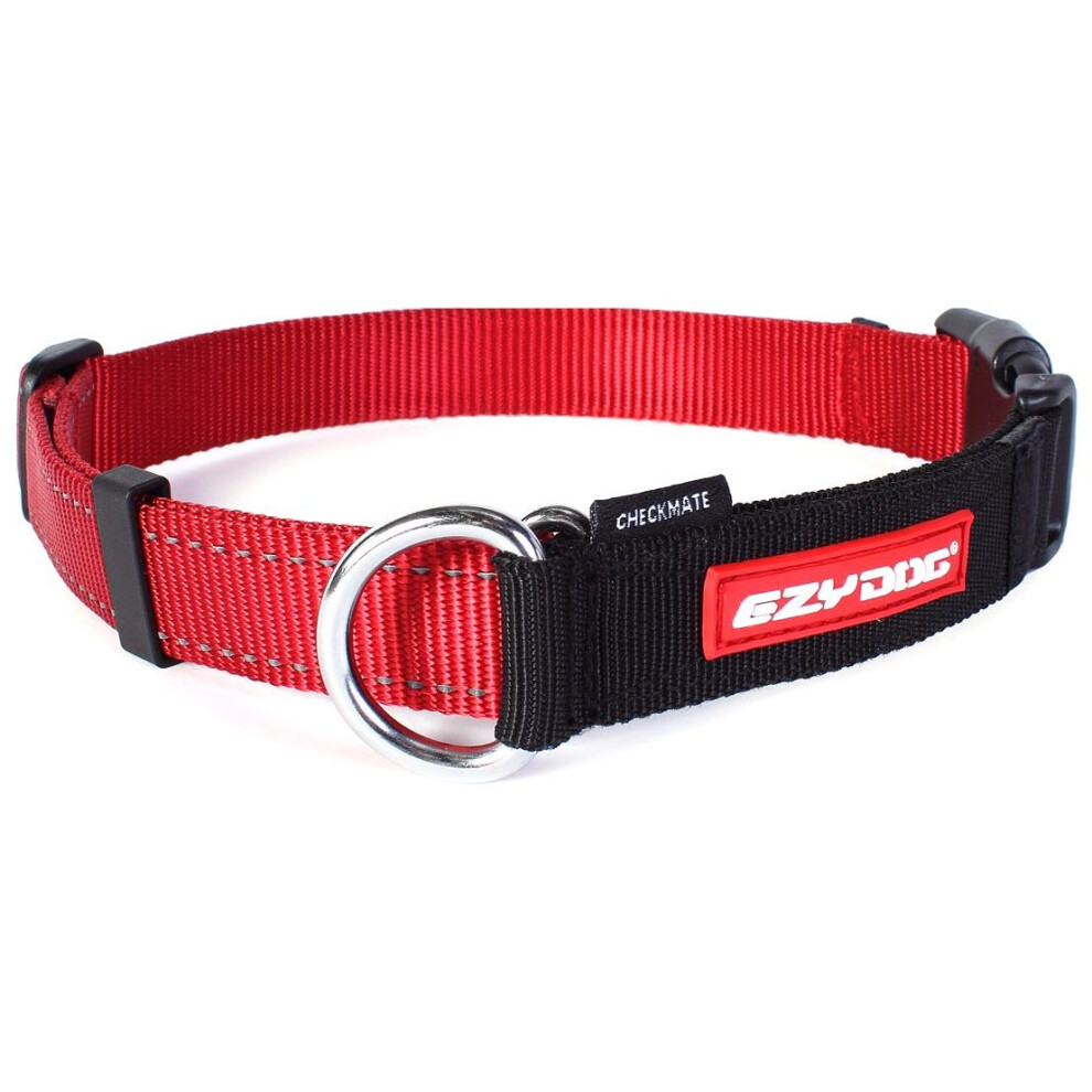 Ezydog Checkmate Collar, Medium, Red