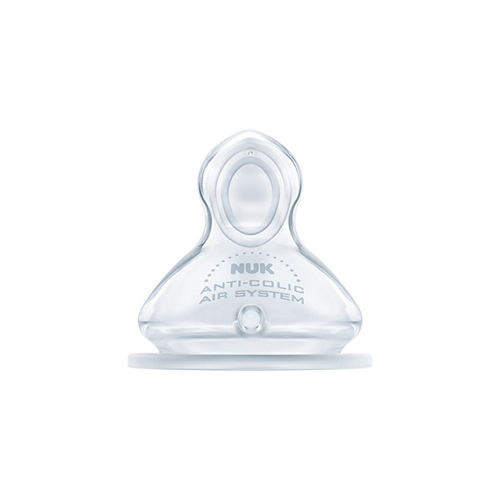 Nuk First Choice Anti-Colic Latex Teat Size 1 (0-6 Months) 2-Pack Orthodontic Shape Bisphenol-A Free
