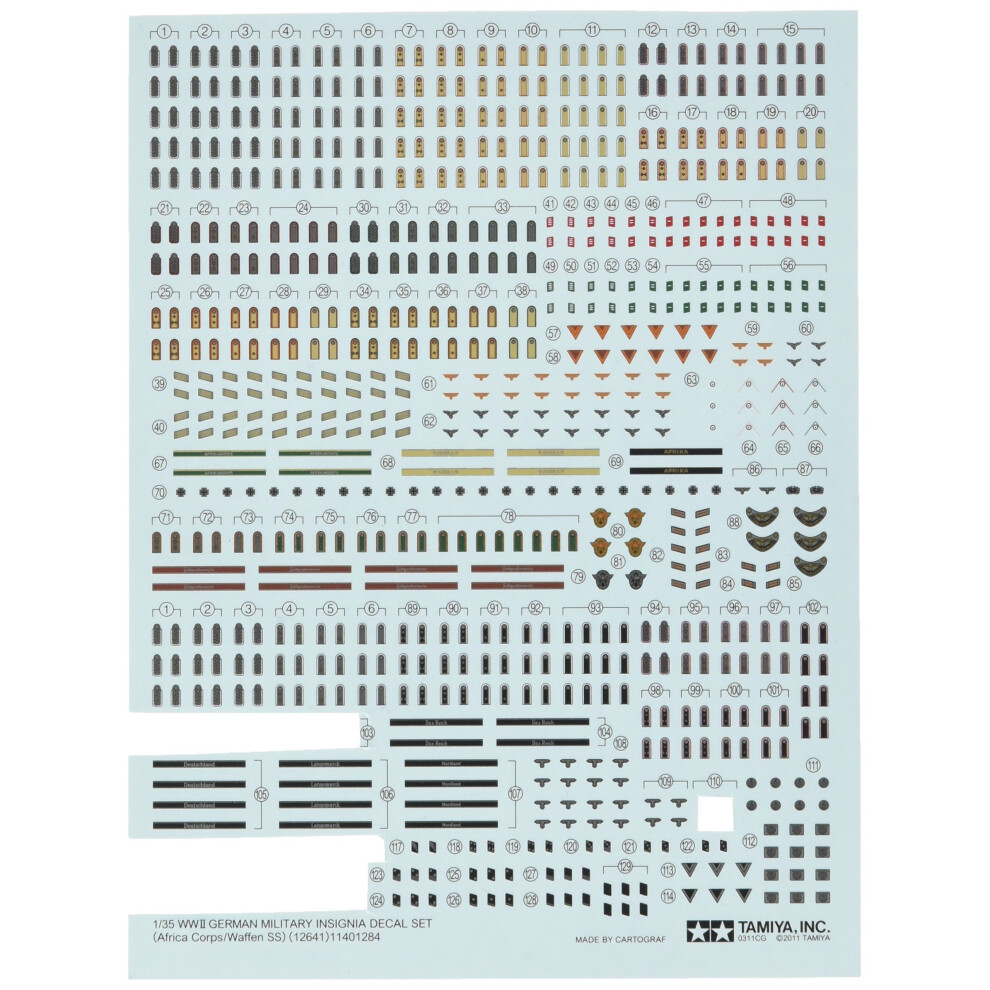 TamiyaÃÂ Ã¢â¬âÃÂ 12641ÃÂ Ã¢â¬âÃÂ Model KitÃÂ Ã¢â¬âÃÂ German Insignia Milit Accessory