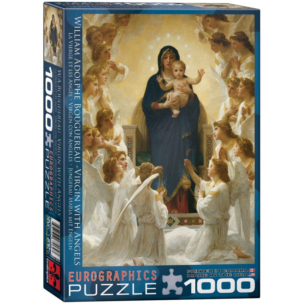 Eurographics Virgin With Angels By Williams Adolphe Bouguereau Puzzle (1000 Pieces)