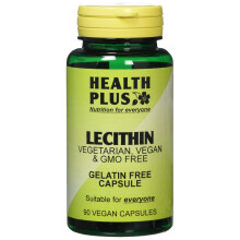 Health Plus Lecithin 550mg Memory Plant Supplement - 90 Gelatin Free Capsules