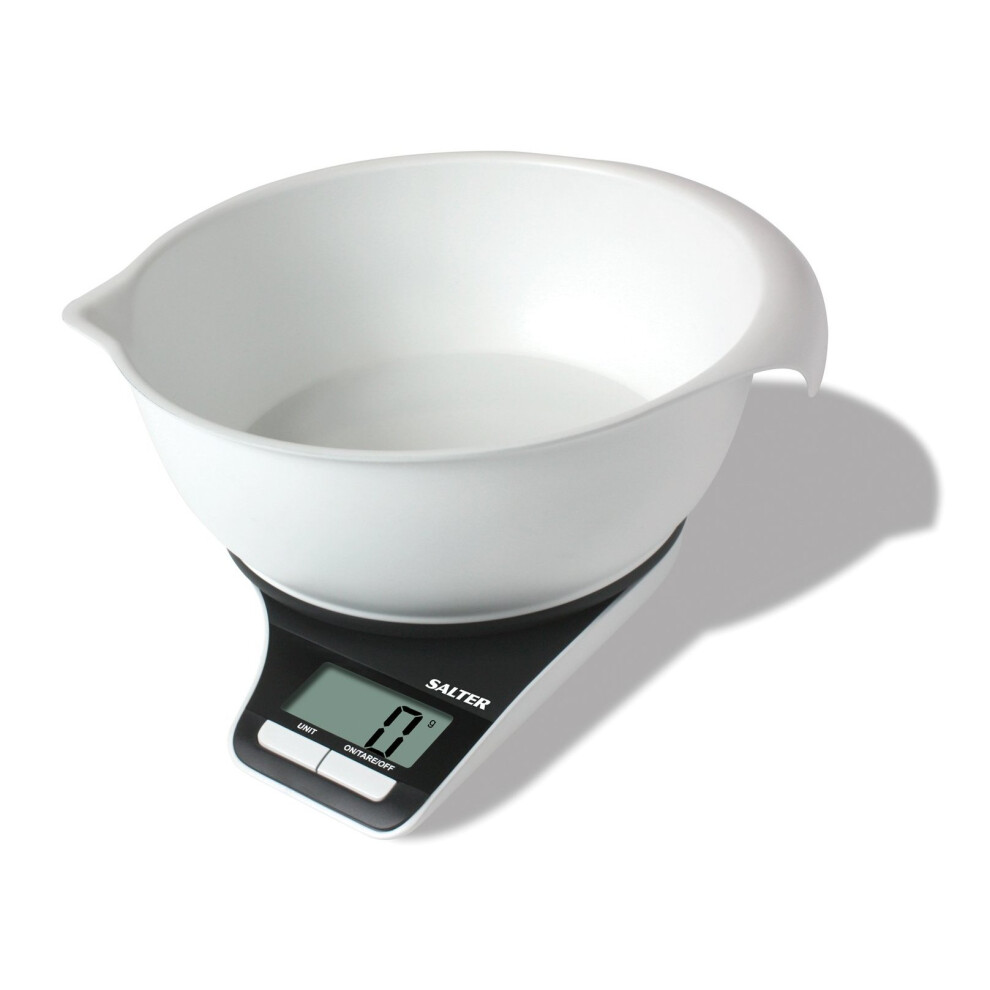 Salter Measuring Jug Digital Kitchen Scales, Electronic Food Weighing, 1.25L Easy Pour Cooking Scale Home Appliance, Add & Weigh Multiple...