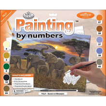 Royal & Langnickel PJL21 Sunset on Kilimanjaro Painting by Numbers Kit