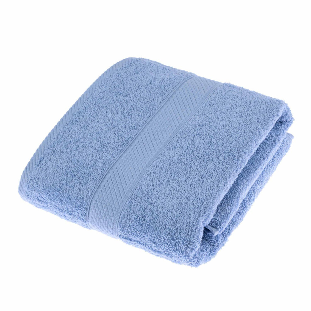 Homescapes Turkish Cotton Bath Towel Light Blue Very Soft and Absorbent, 500 GSM Heavy Weight for everyday Luxury