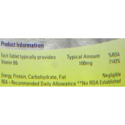 FSC 100mg Vitamin B6 - Pack of 60 Tablets 1
