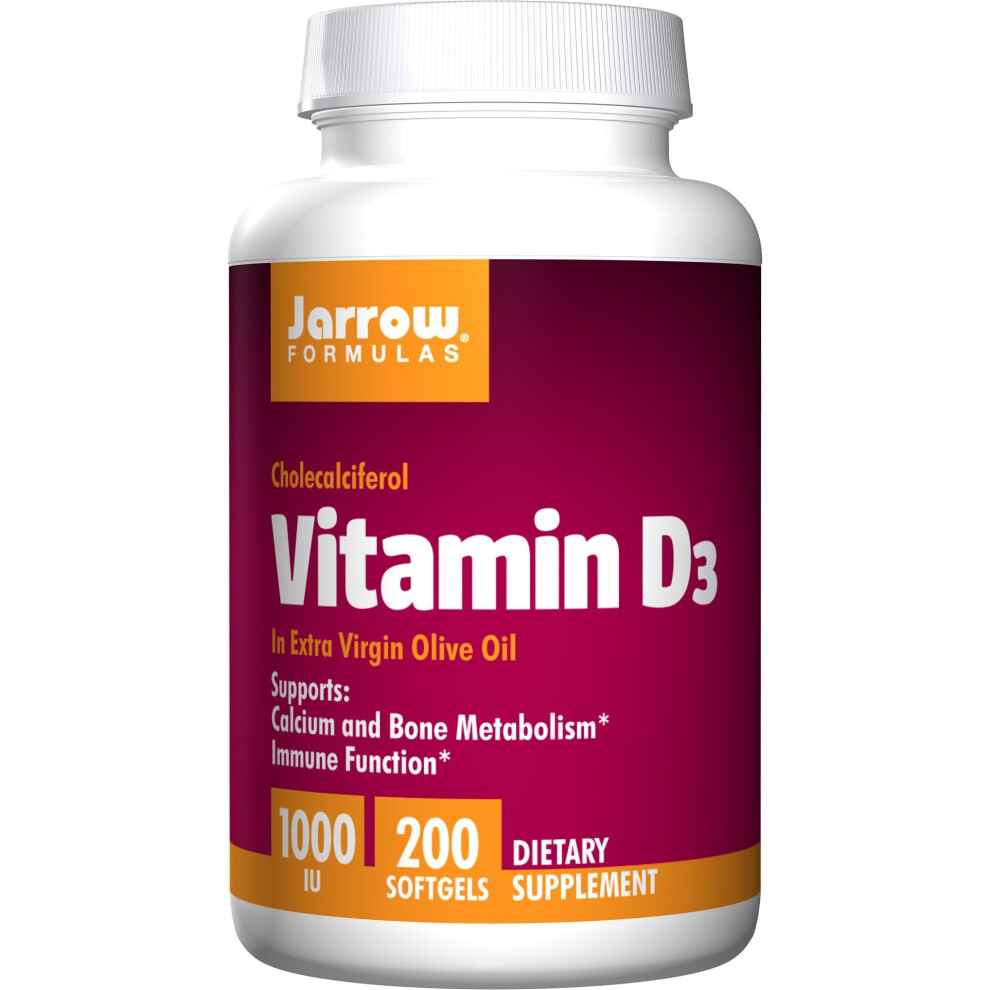 Jarrow-Formulas Jarrow Vitamin D3 (1,000 Iu, 200 Softgels)
