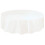 Unique Party Round White Plastic Tablecloth, 7ft 1