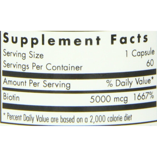 Nutricology, Biotin 5000, 60 Vegetarische Kapseln 1