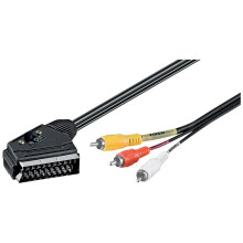 Wentronic 50364-GB 2.0m SCART Plug to 4x RCA Plug Audio Video Cable