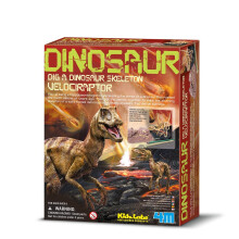 Kit di scavo scheletro Velociraptor 4M KidzLabs, set di fossili, età 8+
