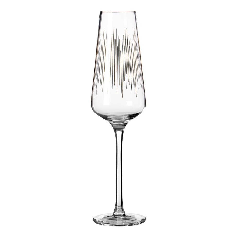 Premier Housewares Set Of 4 Deco Champagne Glasses
