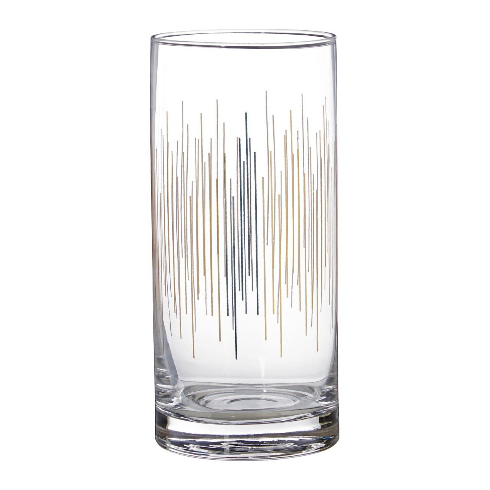 Premier Housewares Set Of 4 Deco Highball Glasses