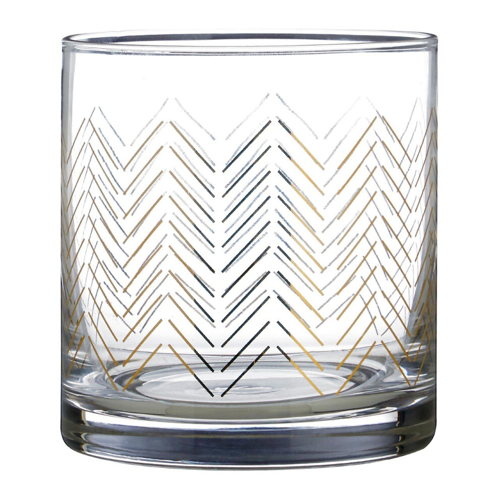 Premier Housewares Set Of 4 Jazz Tumbler Glasses Golden
