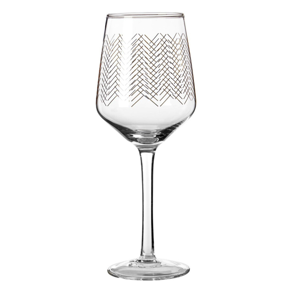 Set Of Four Jazz Wine Glasses