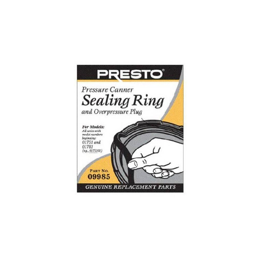 Presto 09985 Pressure Canner Sealing Ring and Overpressure Plug