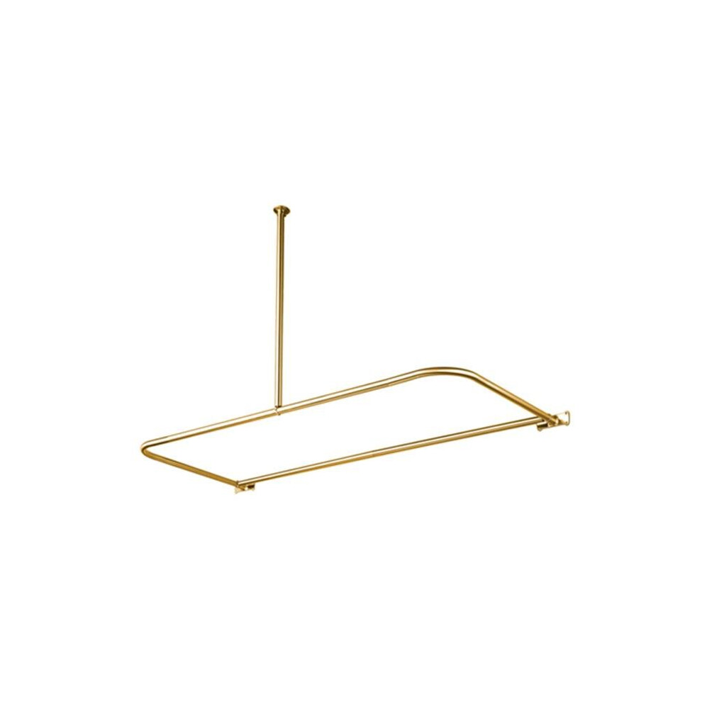 Kingston Brass CC3132 D-Shape Shower Rod - Polished Brass