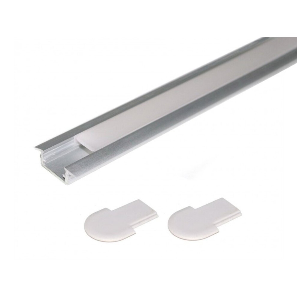 LED Aluminium Profile Recessed 1M for LED strip light with opal cover