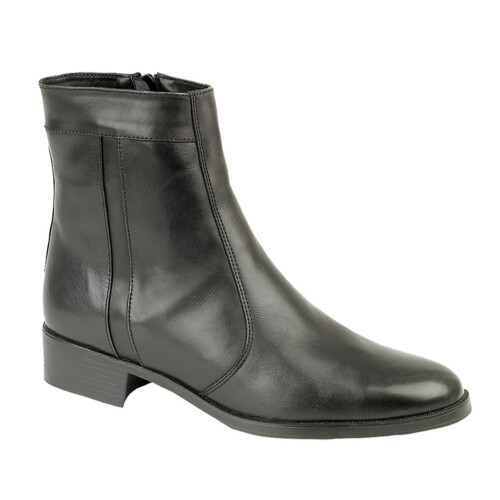 (11 UK) Scimitar Mens Leather Executive Boots Black