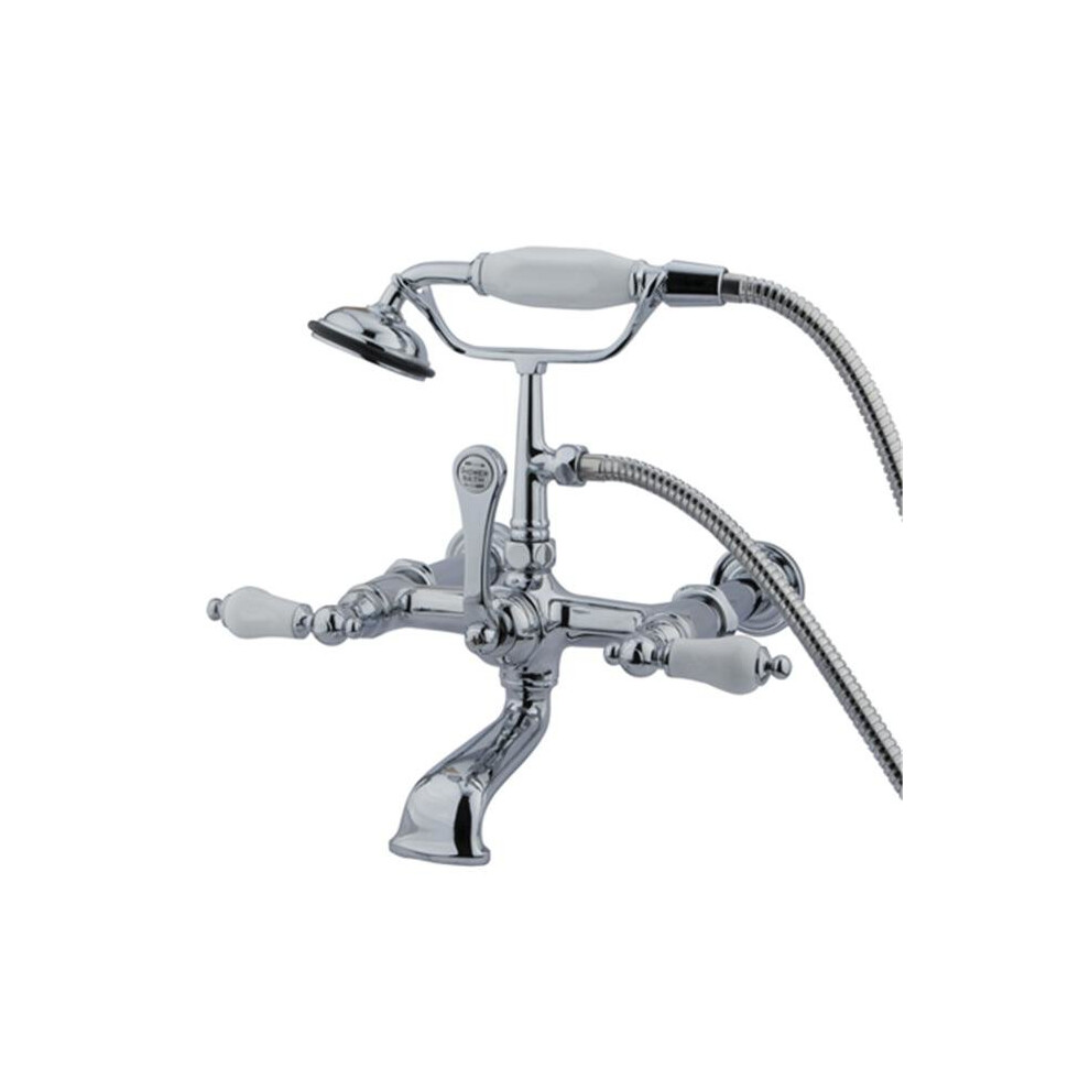 Kingston Brass Cc544t1 Clawfoot Tub Filler With Hand Shower - Polished Chrome Finish 663370034367