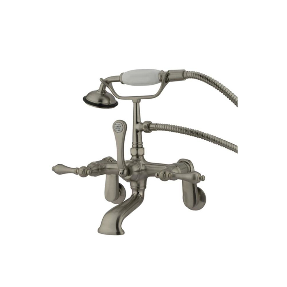 Kingston Brass Cc51t8 Clawfoot Tub Filler With Hand Shower - Brushed Nickel Finish 663370094521