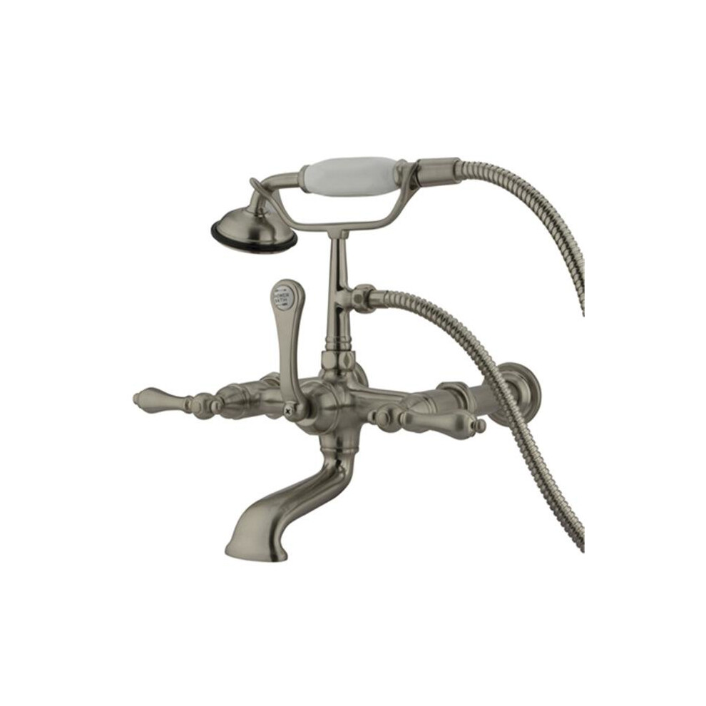 Kingston Brass Cc541t8 Clawfoot Tub Filler With Hand Shower - Brushed Nickel Finish 663370034503